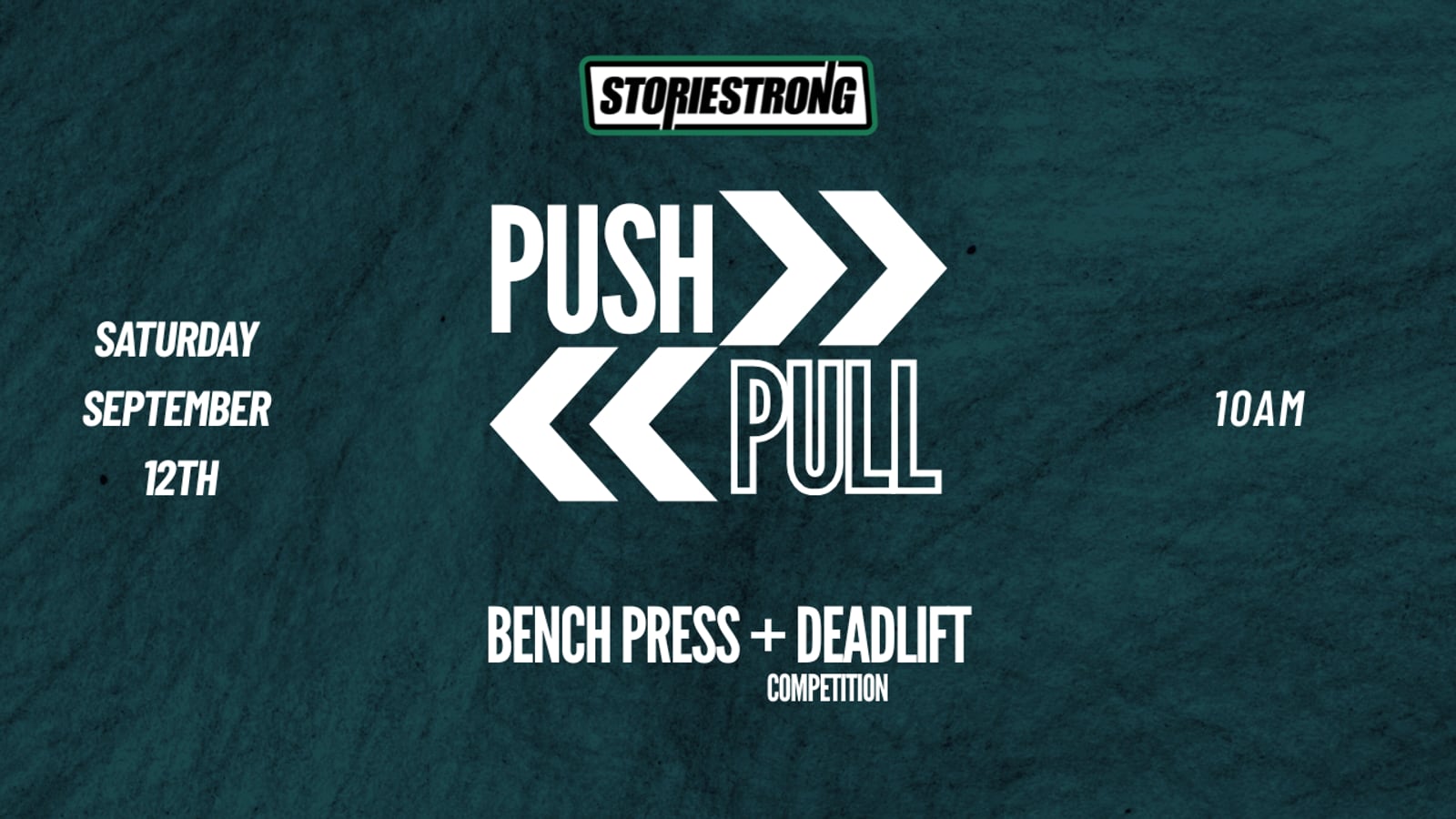 Push//Pull 2026, Saturday 12 September, bench press and deadlift competition